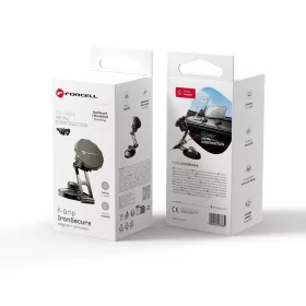   Forcell F-Grip IronSecure mágneses autós telefontartó szélvédőre / műszerfalra, fekete
