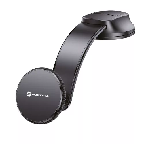Mágneses autós telefontartó, Magsafe Forcell F-Grip MagFlex szélvédőhöz / műszerfalhoz, fekete színben