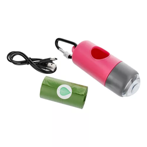 Sac de colectare a dejecțiilor canine cu carabină și lanternă LLFG24033 albastru