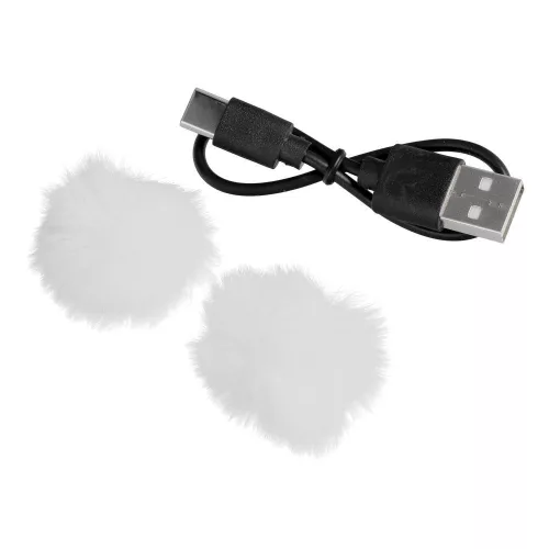 Vezeték nélküli csíptetős mikrofon Lightning dupla hosszú hajjal (2 db-os szett) K1 fehér