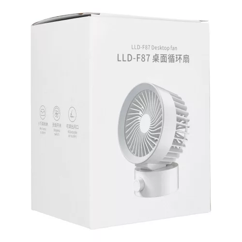 USB A csatlakozón keresztül működő asztali ventilátor LLD-F87U fekete
