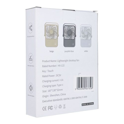 Asztali ventilátor állítható talppal HX-122 fehér