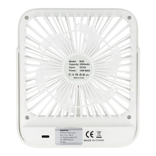 Asztali ventilátor állítható talppal W30 fehér