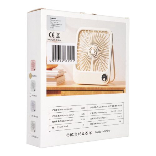 Asztali ventilátor állítható talppal W30 rózsaszín