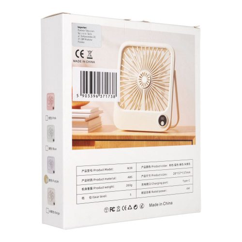 Asztali ventilátor állítható talppal W30 lila