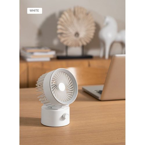 USB A csatlakozón keresztül működő asztali ventilátor LLD-F87U fehér