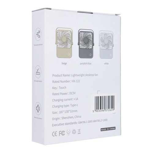 Asztali ventilátor állítható talppal HX-122 bézs