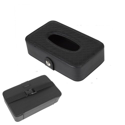 Zsebkendőtartó pánttal, fekete