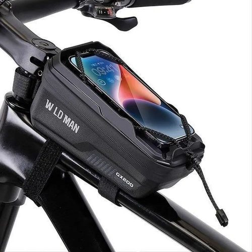 WILDMAN utazótáska kerékpárvázra cipzárral 1L (4 "- 7") GX200 zöld