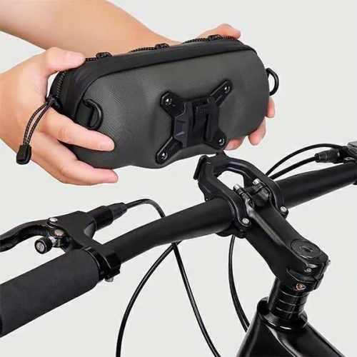 WILDMAN utazótáska kerékpár kormányra cipzárral 2L GD7X zöld