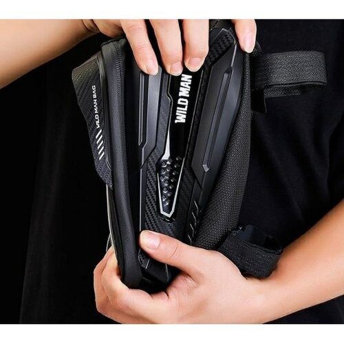 WILDMAN utazótáska kerékpárvázra cipzárral 2L (4 "- 7") M30 fekete