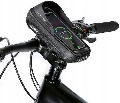 WILDMAN utazótáska kerékpár kormányra cipzárral 0,5L (4 "- 7") ES16 fekete