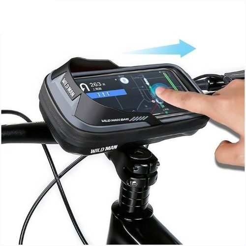 WILDMAN utazótáska kerékpár kormányra cipzárral 0,5L (4 "- 7") ES16 fekete