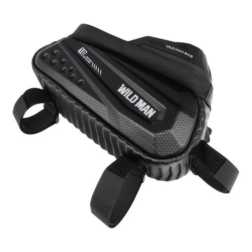 WILDMAN utazótáska kerékpárvázra cipzárral 1,2L (4 "- 7") ES10 fekete