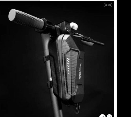 WILDMAN utazótáska kerékpárvázra cipzárral 1,2L (4 "- 7") ES10 fekete