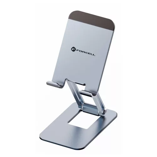 Asztali telefon-/tablettartó, összecsukható, Forcell F-Grip Fold Stand 1, szürke