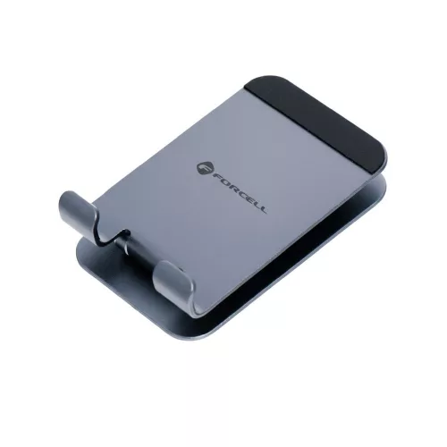 Asztali telefon-/tablettartó, összecsukható, Forcell F-Grip Fold Stand 1, szürke