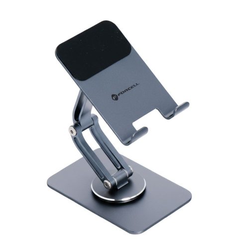 Asztali telefon-/tablettartó összecsukható Forcell F-Grip Fold Stand 2 360 szürke