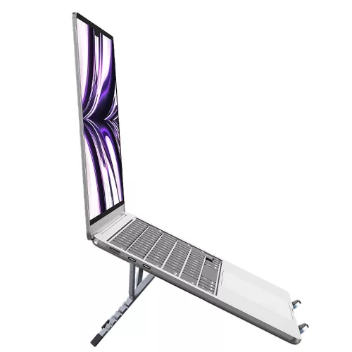 Asztali laptop/tablet tartó összecsukható Forcell F-Grip Fold Stand X Pro szürke