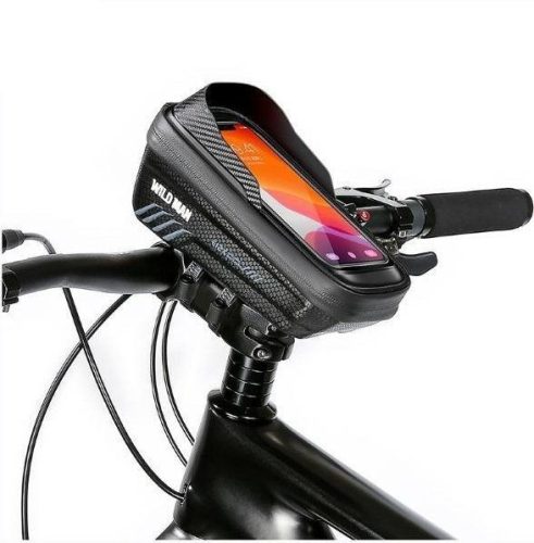 WILDMAN utazótáska kerékpárvázra cipzárral 1L (4 "- 7") E12X fekete