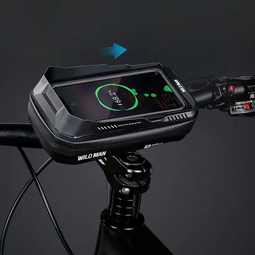 WILDMAN utazótáska kerékpár kormányra cipzárral 0,6L (4 "- 7") XT3 fekete