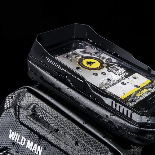 WILDMAN utazótáska kerékpár kormányra cipzárral 0,6L (4 "- 7") XT3 fekete