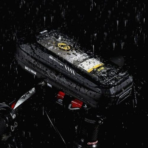 WILDMAN utazótáska kerékpár kormányra cipzárral 0,5L (4 "- 7") X3 fekete