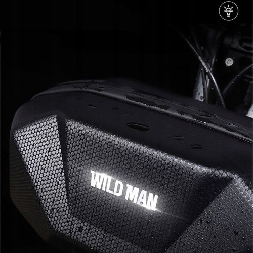 WILDMAN utazótáska kerékpár kormányra cipzárral 3,5L X9 fekete