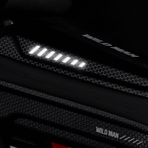 WILDMAN utazótáska kerékpárvázra cipzárral 1L ES5 fekete