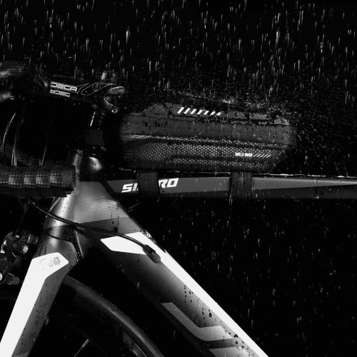 WILDMAN utazótáska kerékpárvázra cipzárral 1L ES5 fekete