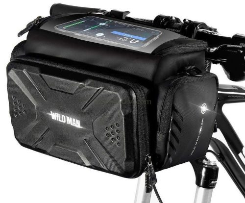 WILDMAN utazótáska kerékpár kormányra cipzárral 4L GS6 fekete