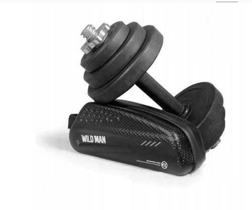 WILDMAN utazótáska kerékpárvázra cipzárral 1L EX fekete