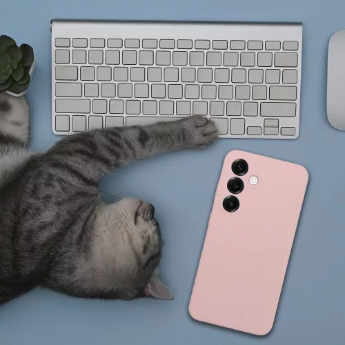 Realme 15 / 15 PRO szilikon tok 2 mm-es (kameravédő) púderrózsaszín