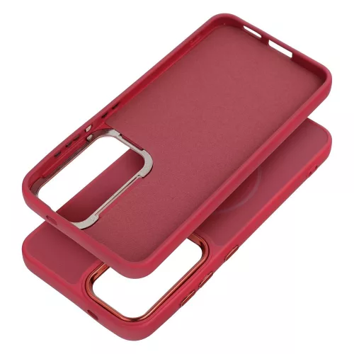 Samsung A27 Frame Mag Cover tok, kompatibilis a MagSafe-fel, magenta