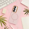 Samsung A27 Frame Mag Cover tok, MagSafe-fel kompatibilis, púderrózsaszín