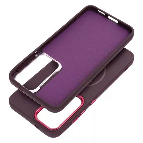 Samsung A27 Frame Mag Cover tok, MagSafe-fel kompatibilis, lila