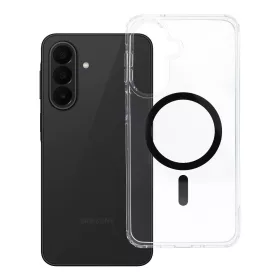   Samsung A27 Drop Glue színes gyűrűs Mag Cover tok, MagSafe-fel kompatibilis, fekete