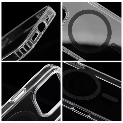 Samsung A27 Drop Glue színes gyűrűs Mag Cover tok, MagSafe-fel kompatibilis, fekete