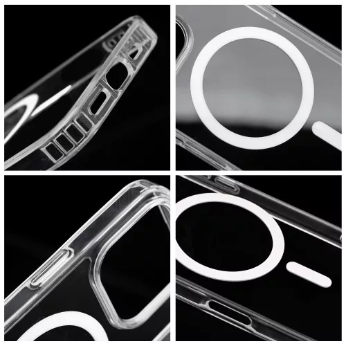 Samsung A27 Drop Glue színes gyűrűs Mag Cover tok, MagSafe-fel kompatibilis, fehér