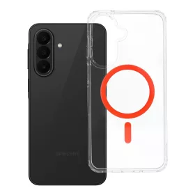   Samsung A27 Drop Glue színes gyűrűs Mag Cover tok, MagSafe-fel kompatibilis, narancssárga