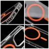 Samsung A27 Drop Glue színes gyűrűs Mag Cover tok, MagSafe-fel kompatibilis, narancssárga