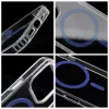 Samsung A27 Drop Glue színes gyűrűs Mag Cover tok, MagSafe-fel kompatibilis, világoskék