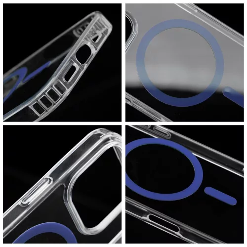 Samsung A27 Drop Glue színes gyűrűs Mag Cover tok, MagSafe-fel kompatibilis, világoskék