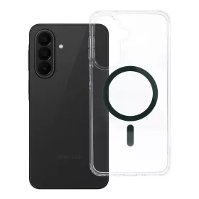  Samsung A27 Drop Glue színes gyűrűs Mag Cover tok, MagSafe-fel kompatibilis, sötétzöld