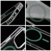 Samsung A27 Drop Glue színes gyűrűs Mag Cover tok, MagSafe-fel kompatibilis, sötétzöld