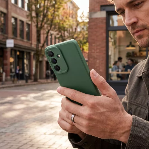 Samsung A36 5G matt 2.0 sötétzöld tok