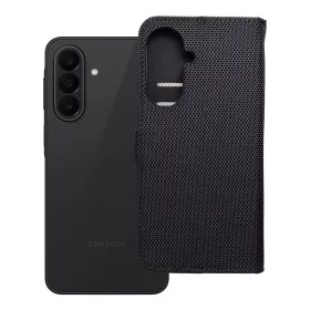   Samsung A27 4Card RFID lopásgátló tech szövet tok, fekete