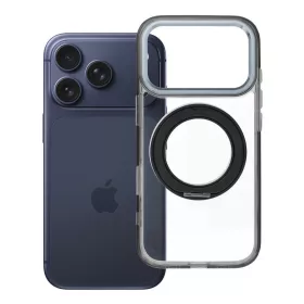   iPhone 17 Pro / 18 Pro tok, keretes, kör alakú állvánnyal, MagSafe-kompatibilis, fekete