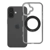 iPhone 16 tok, kerettel, kör alakú állvánnyal, MagSafe-fel kompatibilis, fekete