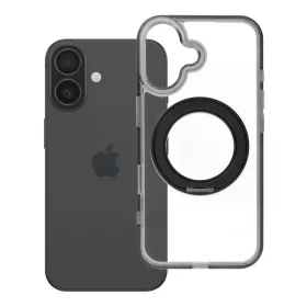   iPhone 16 tok, kerettel, kör alakú állvánnyal, MagSafe-fel kompatibilis, fekete
